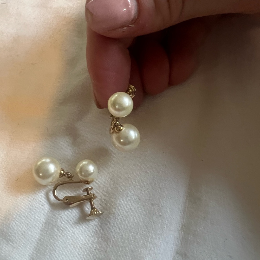 Vintage Elegant Pearl Drop Earrings